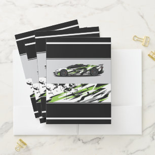 Sports Car Pocket Folder