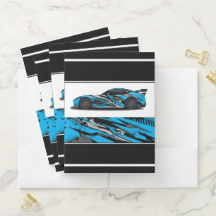 Sports Car Pocket Folder
