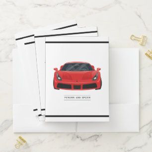 Sports Car Pocket Folder