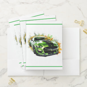 Sports Car Pocket Folder
