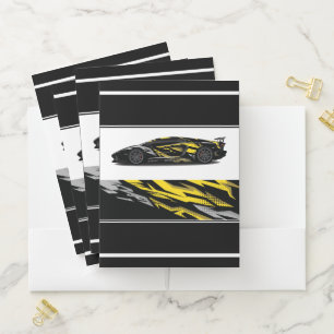 Sports Car Pocket Folder