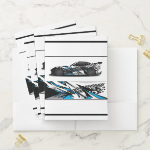 Sports Car Pocket Folder