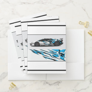 Sports Car Pocket Folder