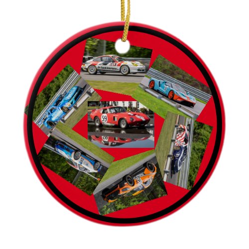 Sports Car Racing Ceramic Ornament
