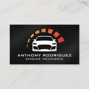 Sports Car RPM Logo Business Card