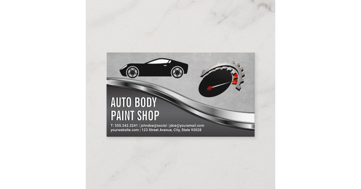 Sports Car | Speedometer Business Card | Zazzle