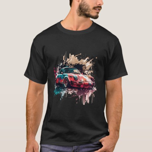 Sports Car Splash 4 T_Shirt