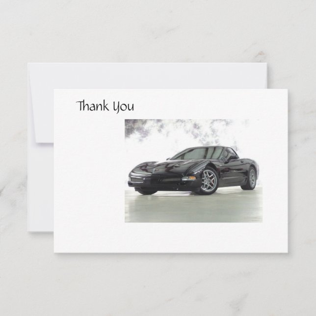 Sports Car Thank you Card (Front)