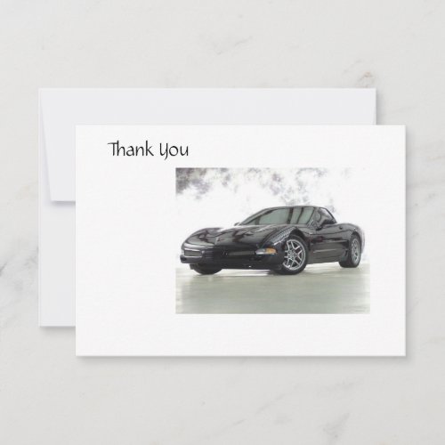 Sports Car Thank you Card