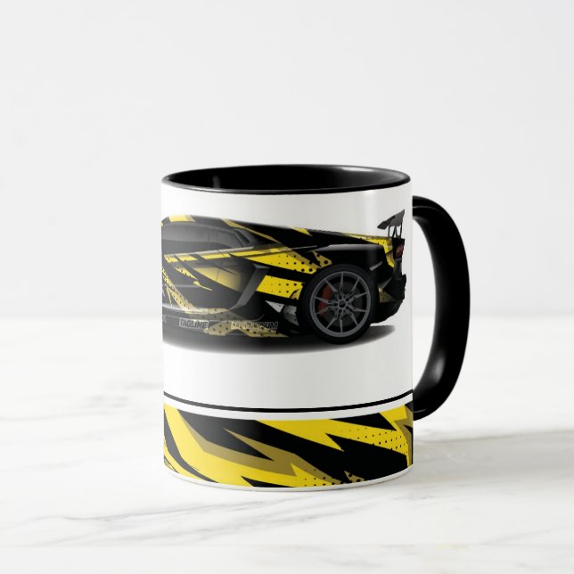 Sports Car Two-Tone Coffee Mug (Front Right)
