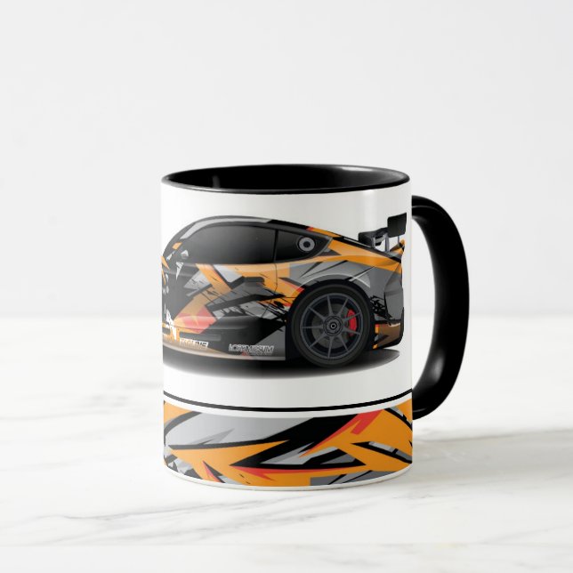 Sports Car Two-Tone Coffee Mug (Front Right)