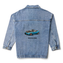 Sports Car v3 - add your text Denim Jacket