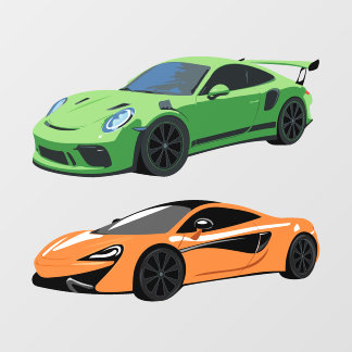 Sports car wall decals