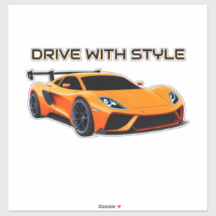 Sports Car With Sleek Design and Modern Aesthetic Sticker