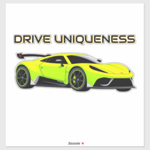 Sports Car With Sleek Design and Modern Aesthetic Sticker