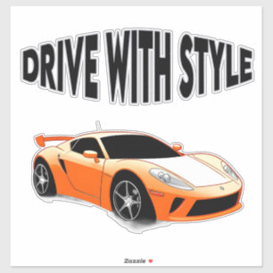 Sports Car With Sleek Design and Modern Aesthetic Sticker