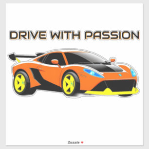 Sports Car With Sleek Design and Modern Aesthetic Sticker