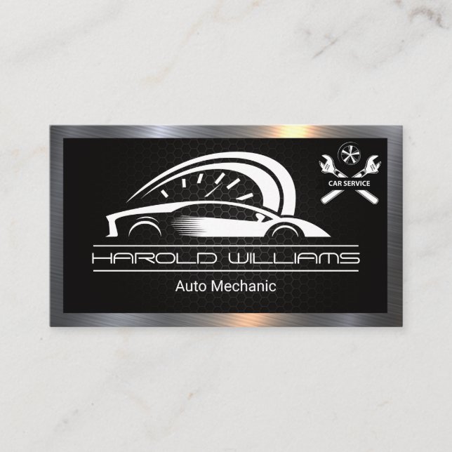 Sports Car | Wrenches  Business Card (Front)
