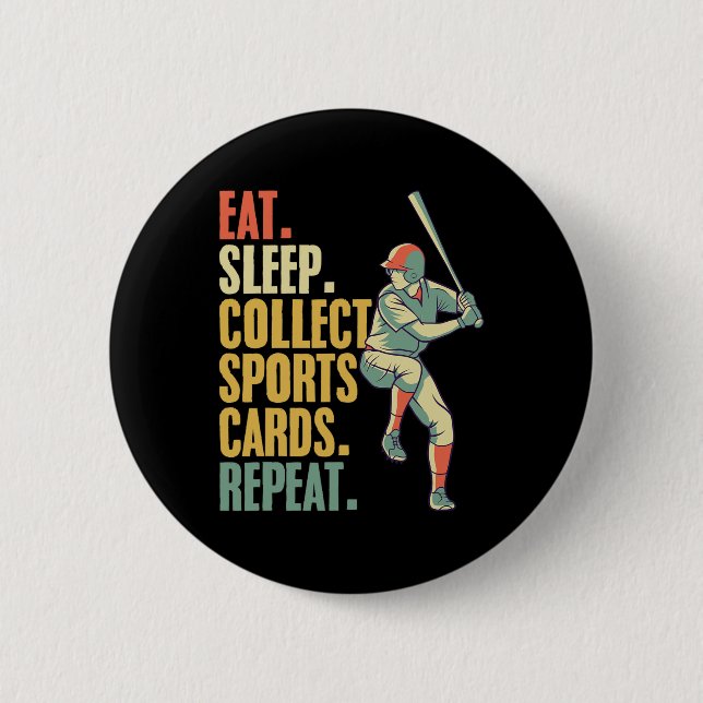 Sports Card Collecting Basketball Baseball Card Co Button (Front)