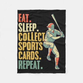 Sports Card Collecting Basketball Baseball Card Co Fleece Blanket