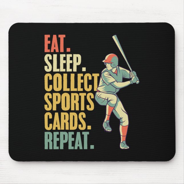 Sports Card Collecting Basketball Baseball Card Co Mouse Pad (Front)