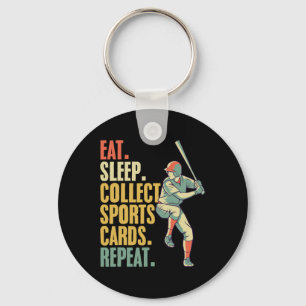 Sports Card Collecting Sketll Sell Card Collector  Keychain