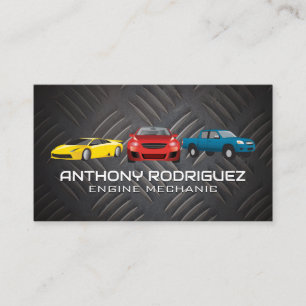 Sports Cars   Trucks   Auto Mechanic Services Business Card