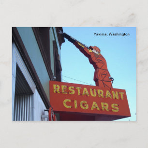 Sports Center Sign- Yakima, Washington Postcard