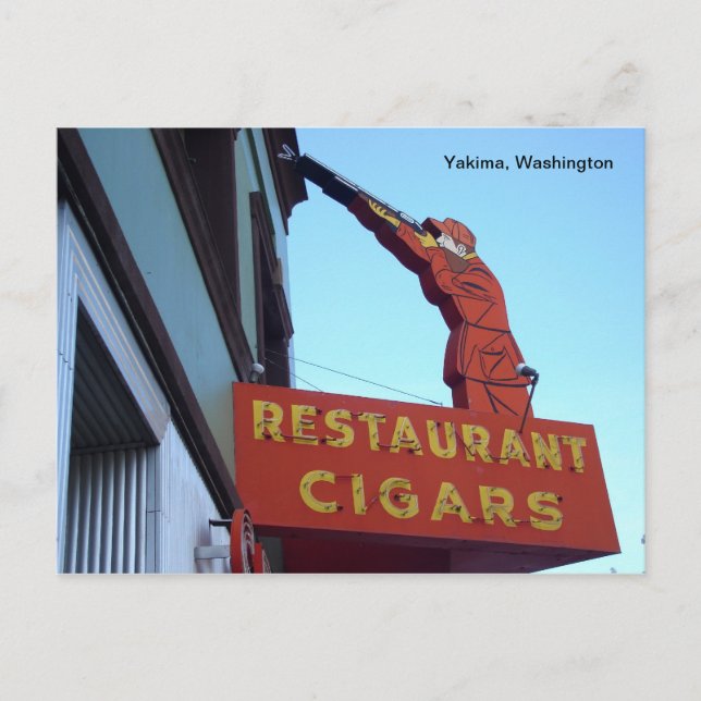Sports Center Sign- Yakima, Washington Postcard (Front)