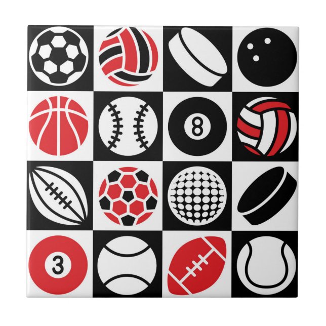 Sports Checkerboard Tile (Front)