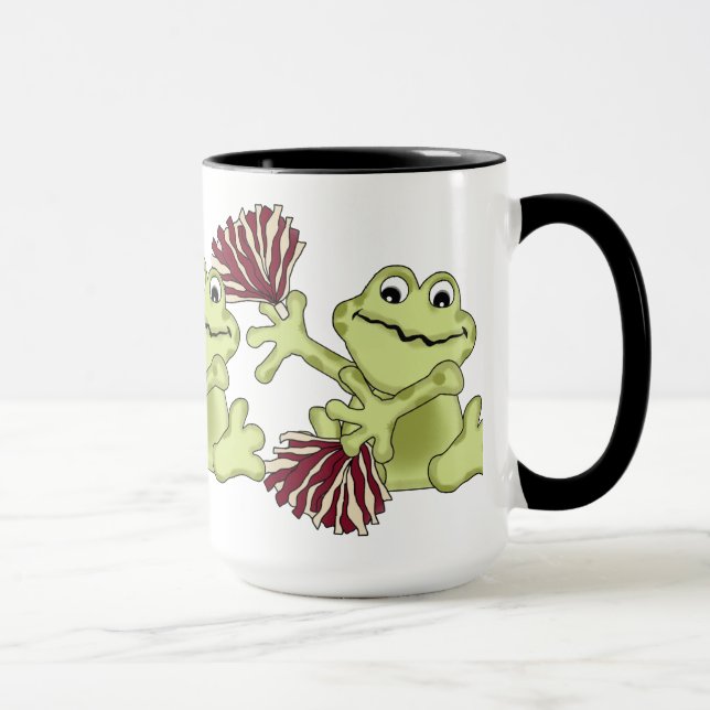 Sports Cheerleading Frog coffee mug (Right)
