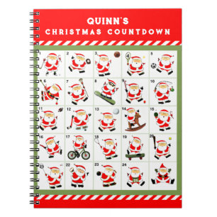 Sports Christmas Advent Calendar Notebook