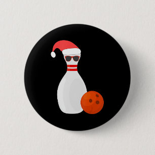 Sports Christmas Bowling  - Snowman Bowling  Button