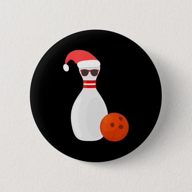 Sports Christmas Bowling  - Snowman Bowling  Button (Front)