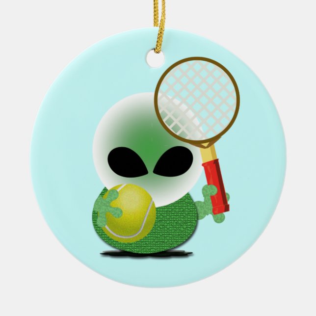 Sports Christmas Ceramic Ornament (Front)