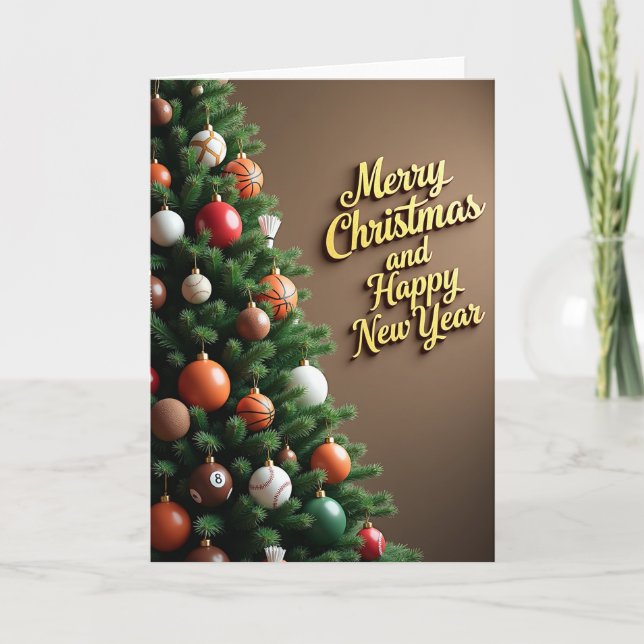 Sports Christmas New Year Card (Front)