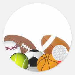 Sports classic round sticker