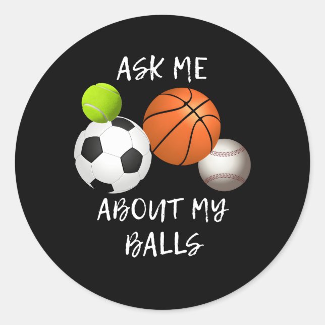 Sports Classic Round Sticker (Front)