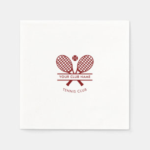 Sports Club Name Tennis Icons Paper Napkins