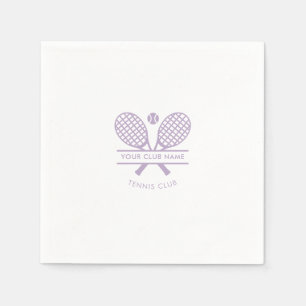 Sports Club Name Tennis Racket Icons Paper Napkins