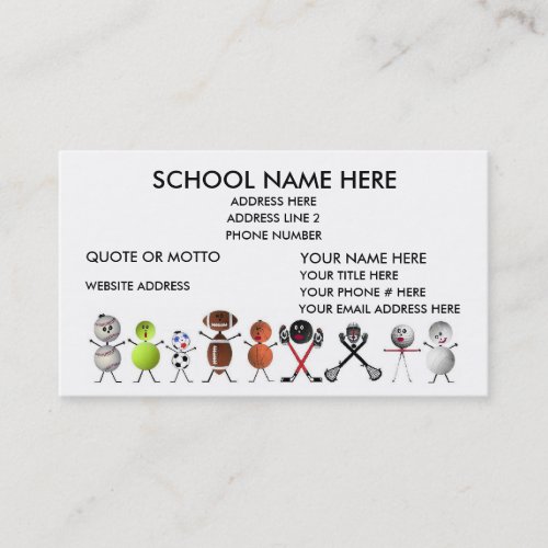 Sports Coach Business Card