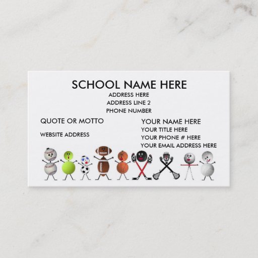 Customizable Sports Coach Business Card
