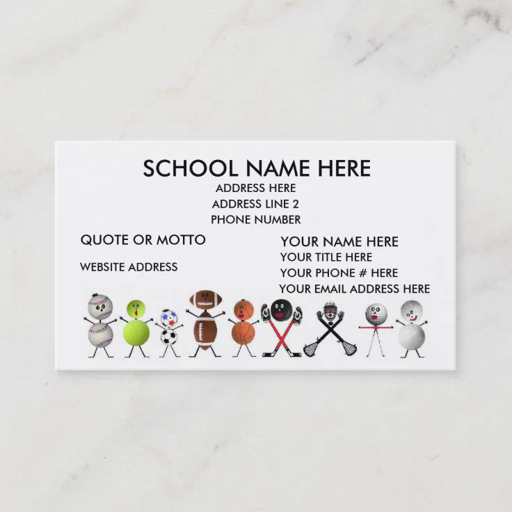 Sports Coach Business Card Zazzle