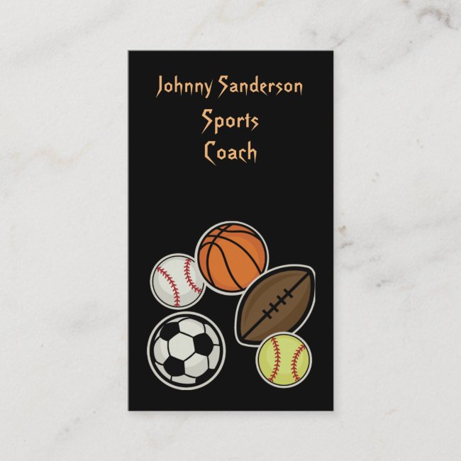 Sports Coach Promotional Business Card