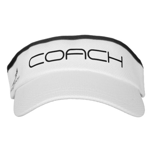 Sports coach sun visor cap - personalized hat (Front)