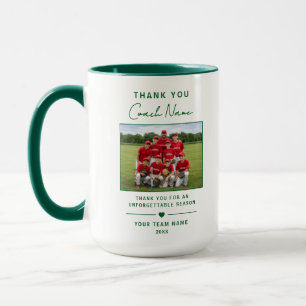 Sports Coach Thank You Team Photo Mug