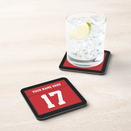 Sports Coasters Football Coasters Personalize Red