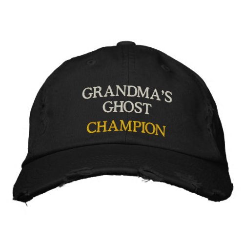 Sports College Drinking Game GRANDMAS GHOST CHAMP Embroidered Baseball Cap