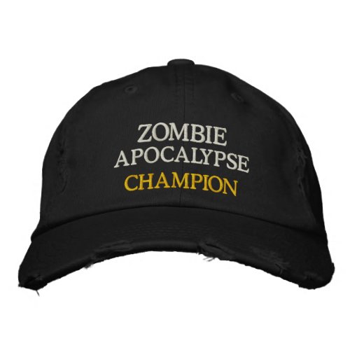Sports College Drinking Game ZOMBIE APOCALYPSE  Embroidered Baseball Cap