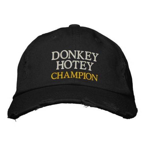 Sports College Drinking Games DONKEY HOTEY CHAMP Embroidered Baseball Cap